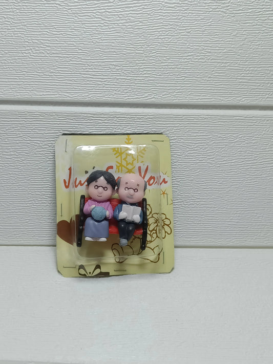 Old couple fridge magnet