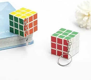Moveable Rubik's cube keychain