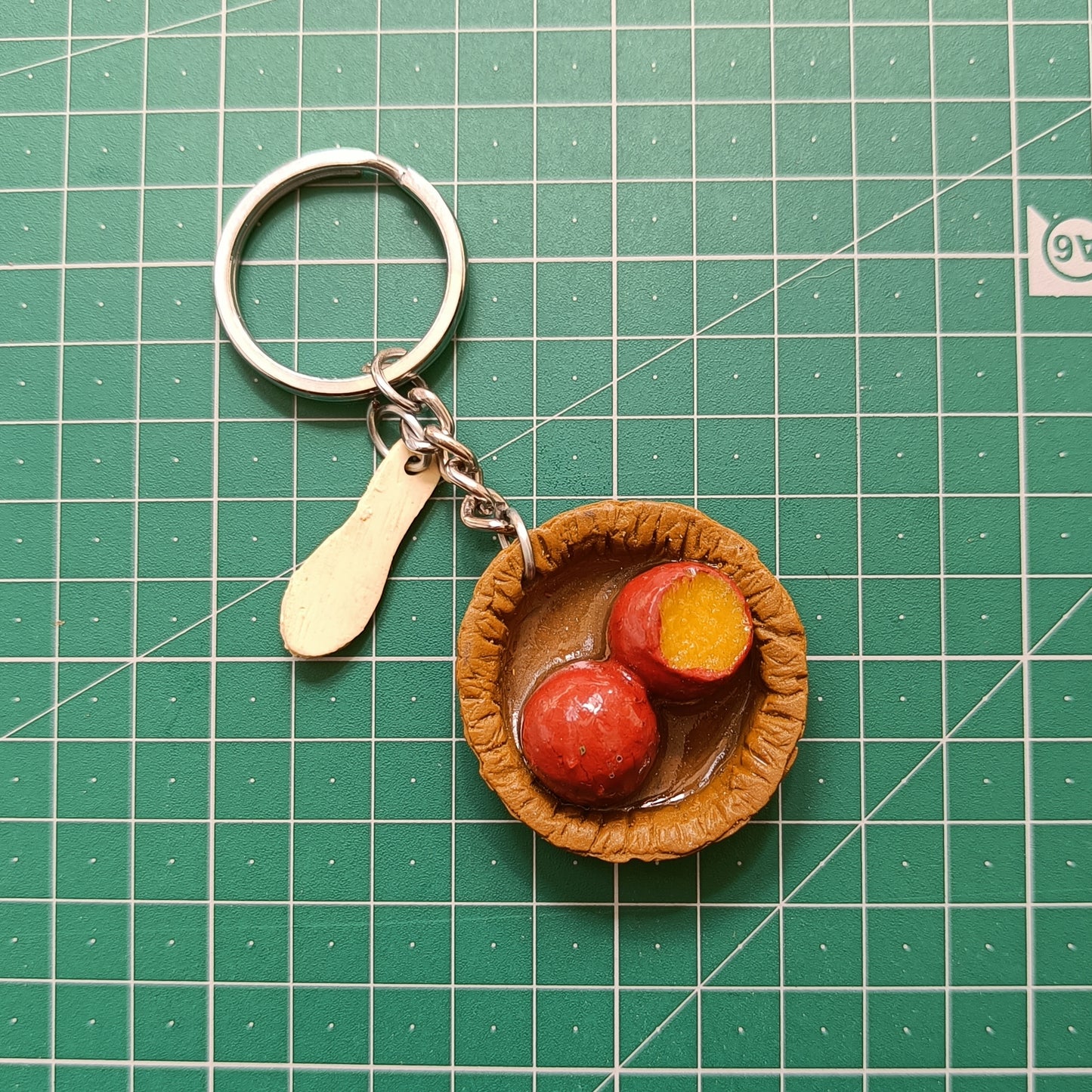 Gulab jamun Miniature keychain