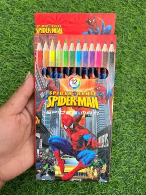 spiderman pencil color set