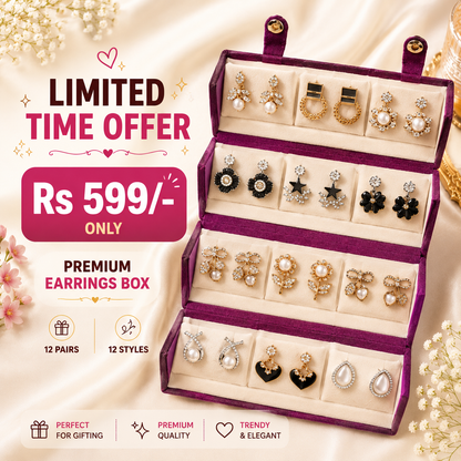 Trending Jewellery box (12pairs earrings included)