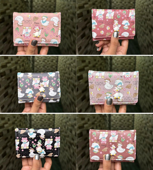 Kawaii triple folded wallets