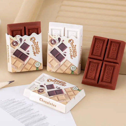 Mini chocolate erasers