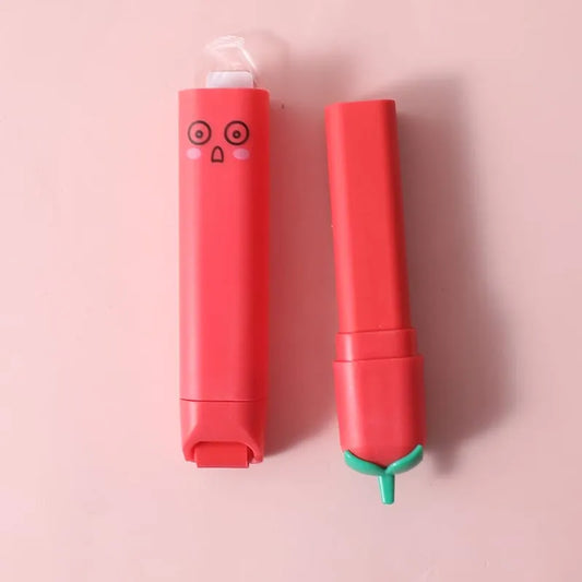 kawaii pencil erasers with dust roller (1 pc.)