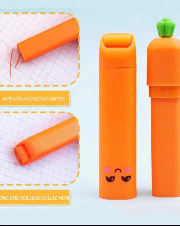 kawaii pencil erasers with dust roller (1 pc.)