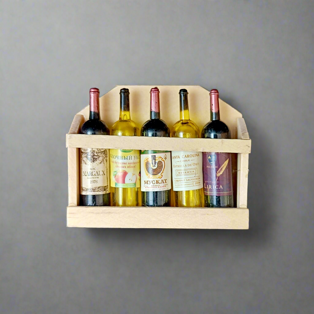 Wine bottle set fridge magnet