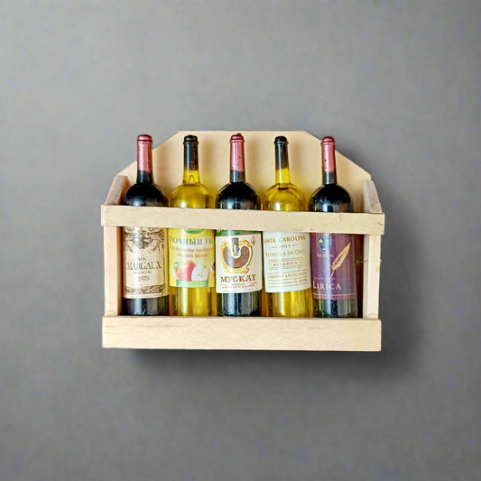 Wine bottle set fridge magnet