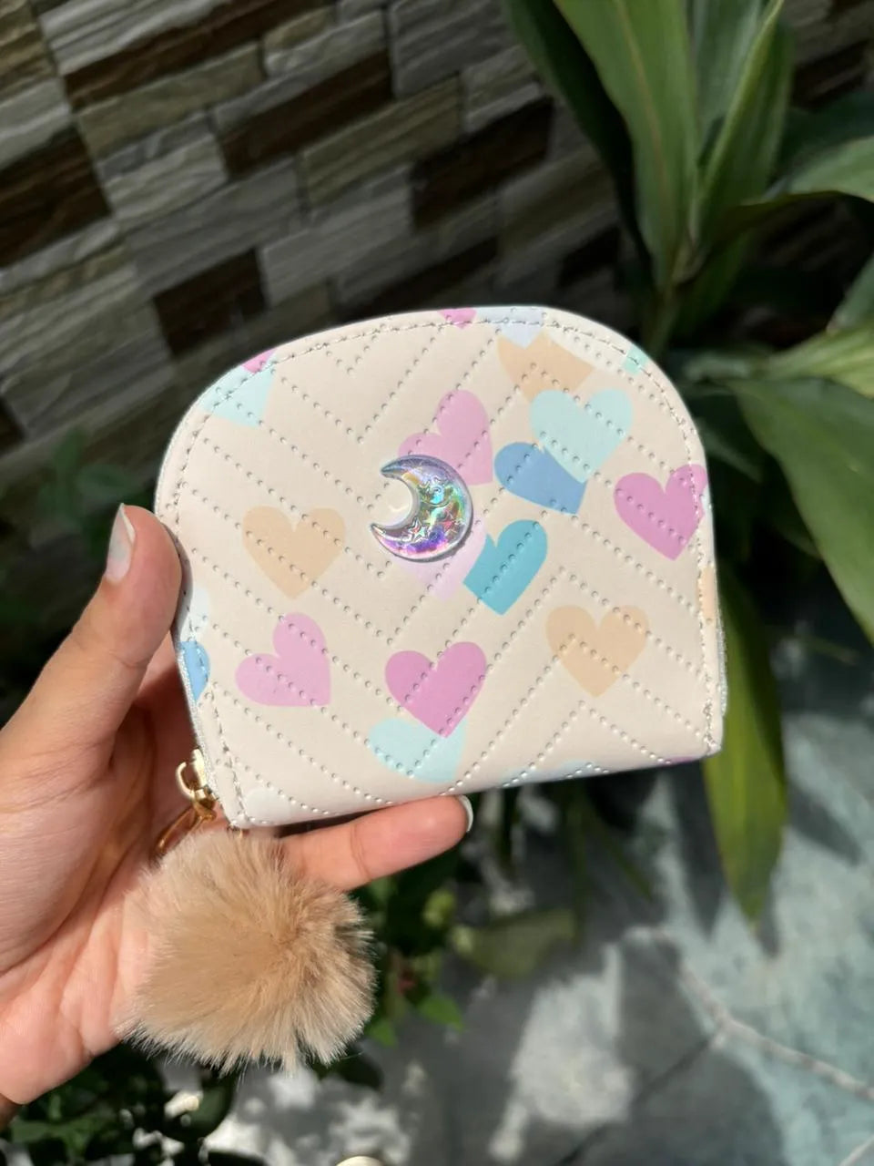 Cute double chain wallets