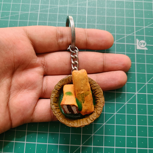 Bread pakoda minature keychain