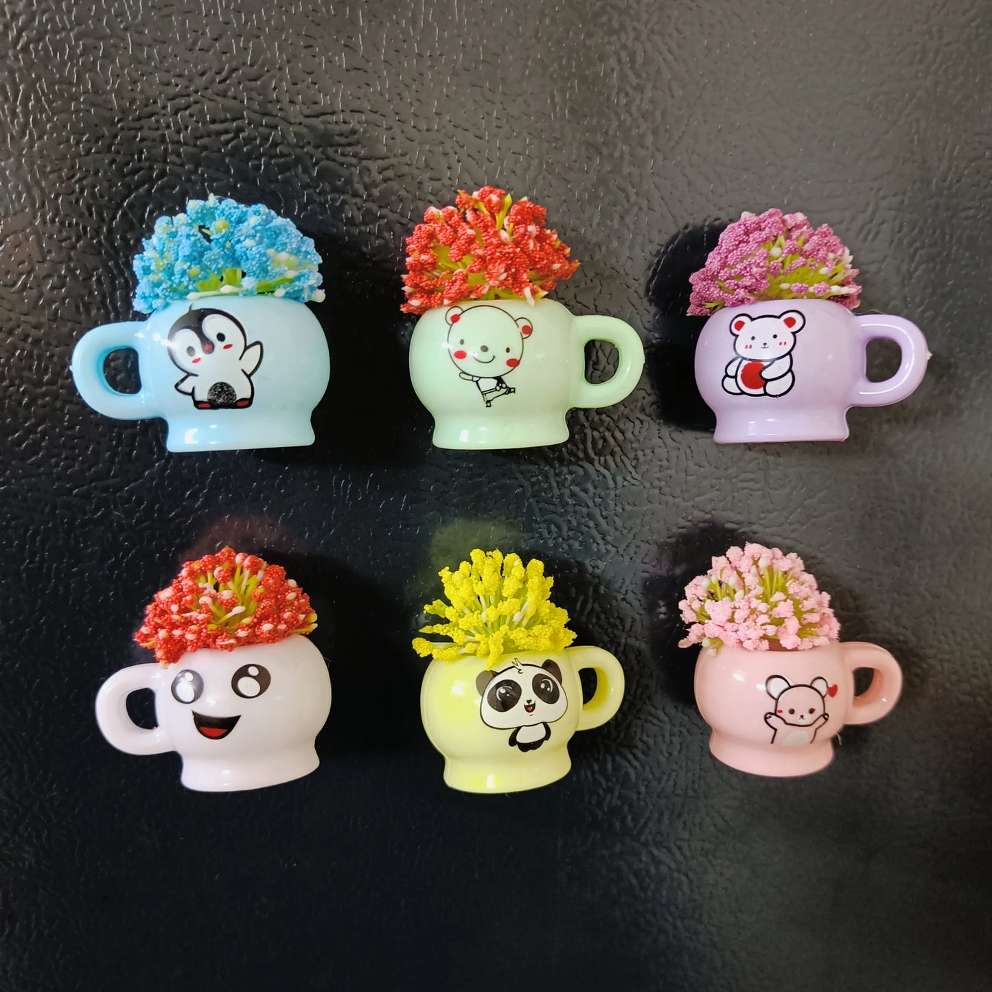 Cute flower pot magnet (1pc.)