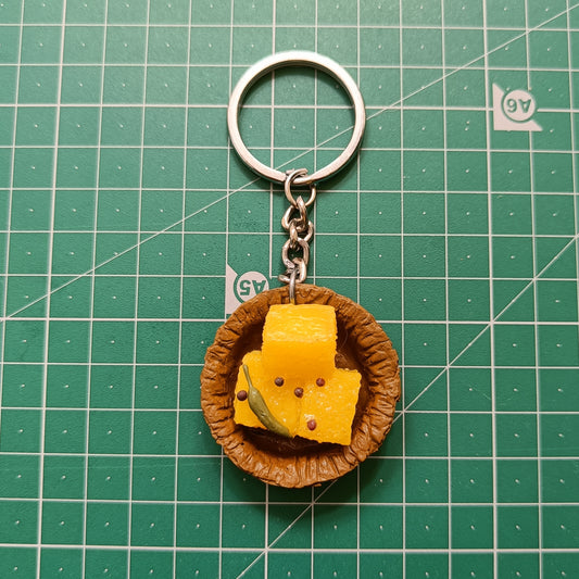 Dhokla miniature keychain