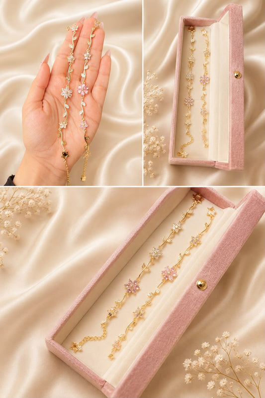 Cherry blossom anti tarnish bracelet (1pc.)
