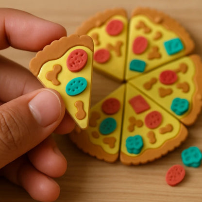 Pizza shape erasers (1 box)