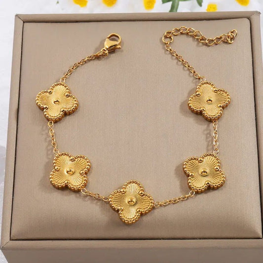 Clover bracelet anti tarnish(1 pc.)