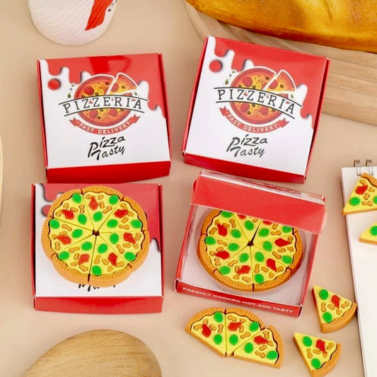 Pizza shape erasers (1 box)
