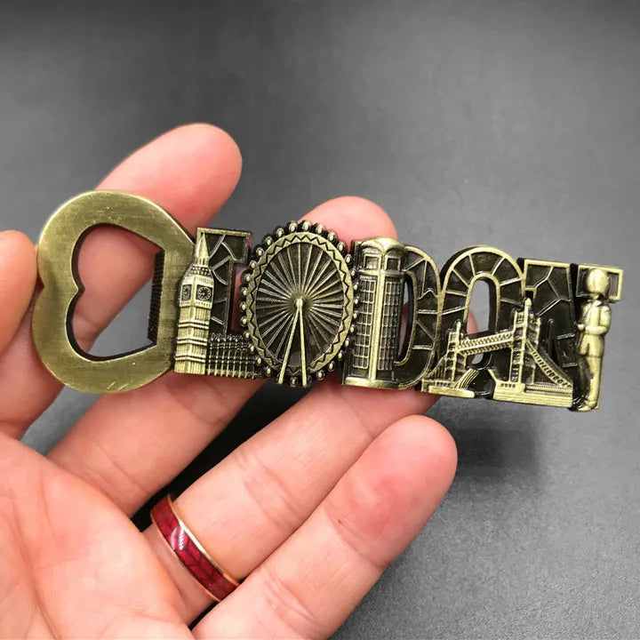 London bottle opener magnet