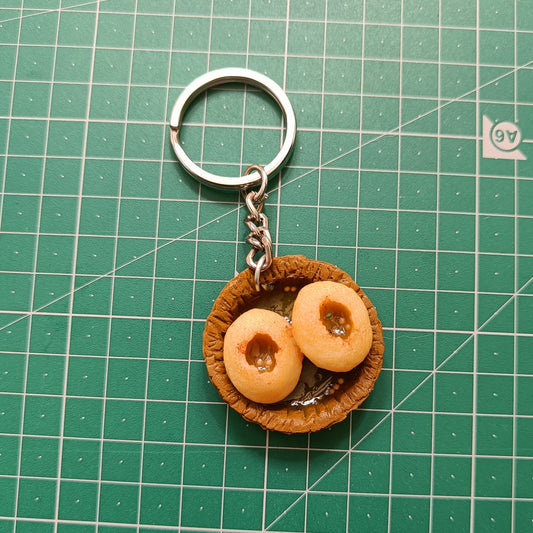 Panipuri miniature keychain