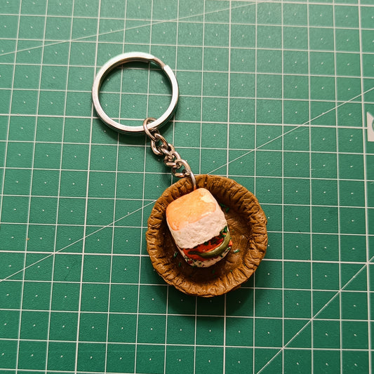 Vada pav miniature keychain