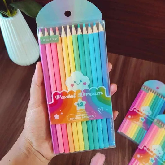 Pastel colour pencil set