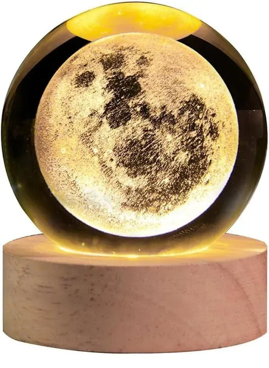 Moon crystal lamp